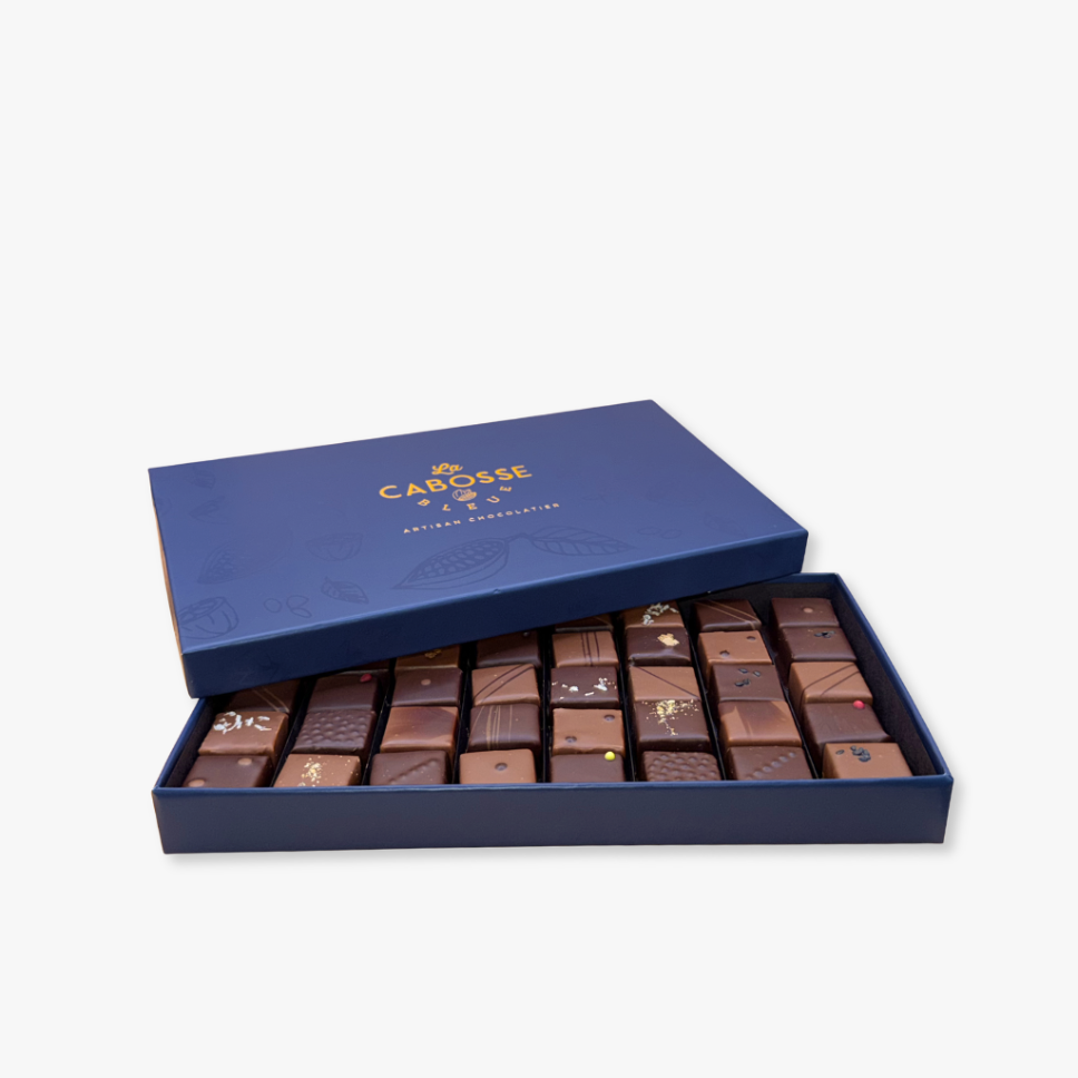 COFFRET 40 PRALINÉS & GANACHES (NOIR ET LAIT)